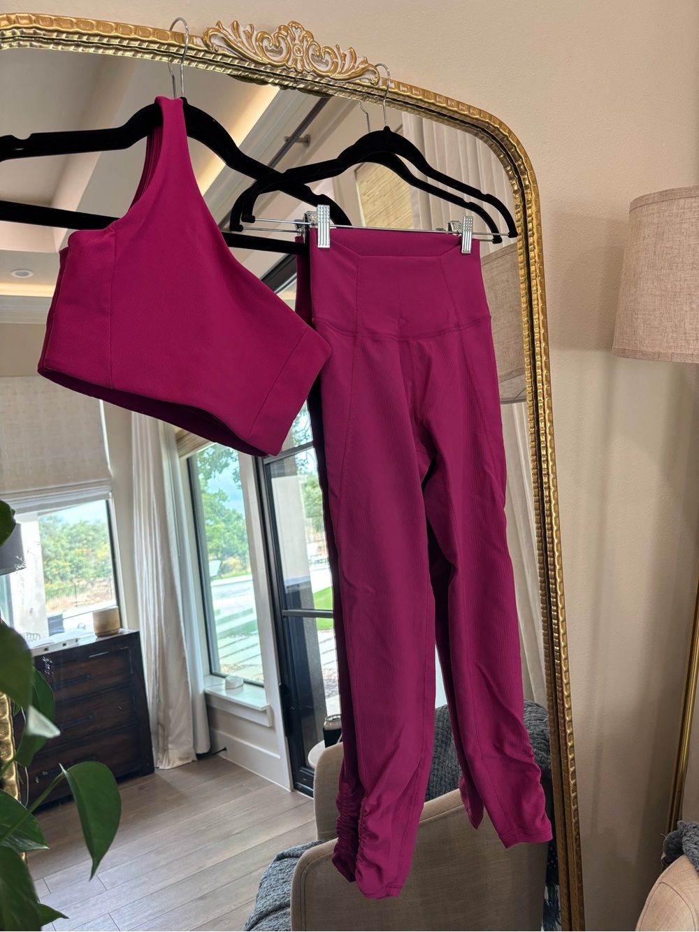 WILO Pink One Shoulder & Leggings Set